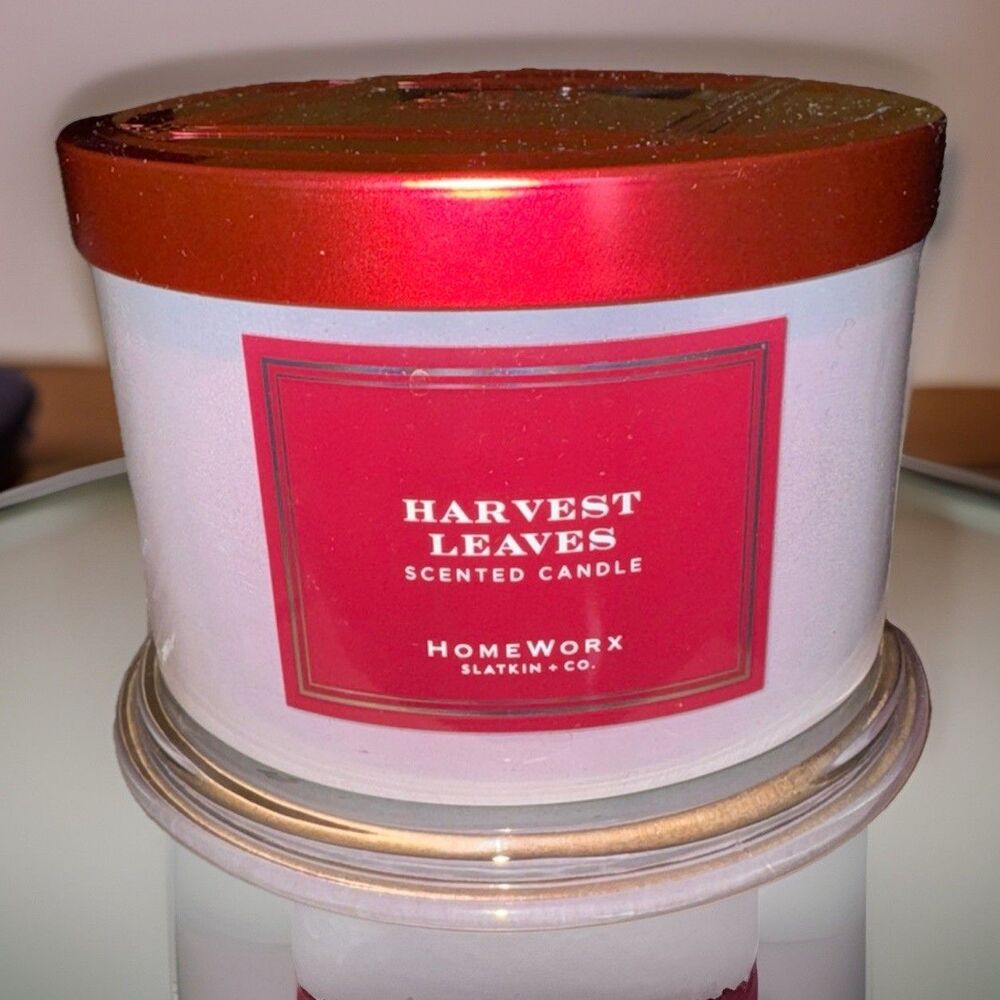 HomeWorx by Slatkin & Co. 14 oz. Harvest Leaves 3-Wick Scented Holiday Candle